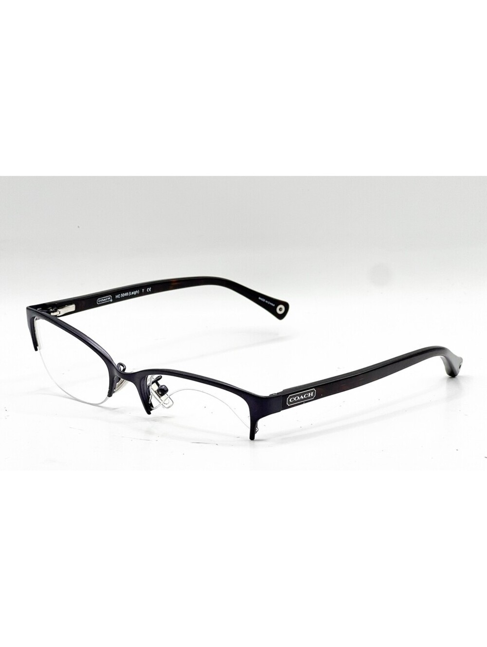 Coach Leigh 9153 Satin Navy/Dark Tortoise Authentic Eyeglasses 50-18-135
